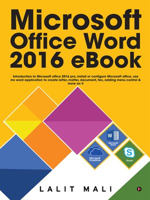 cover image of Microsoft Office Word 2016 eBook